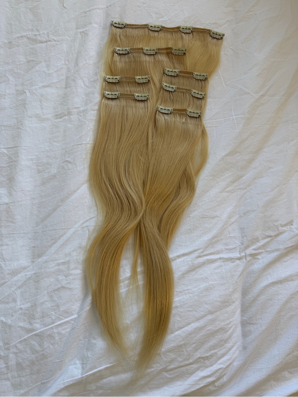 Blonde Clip-In Hair Extensions - Natural Blonde 20 inches
